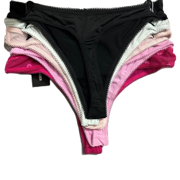 Steve Madden 5 PCS/Set Women Lace Panties solid Sexy G String Thong NEW Sz. L - Picture 2 of 2